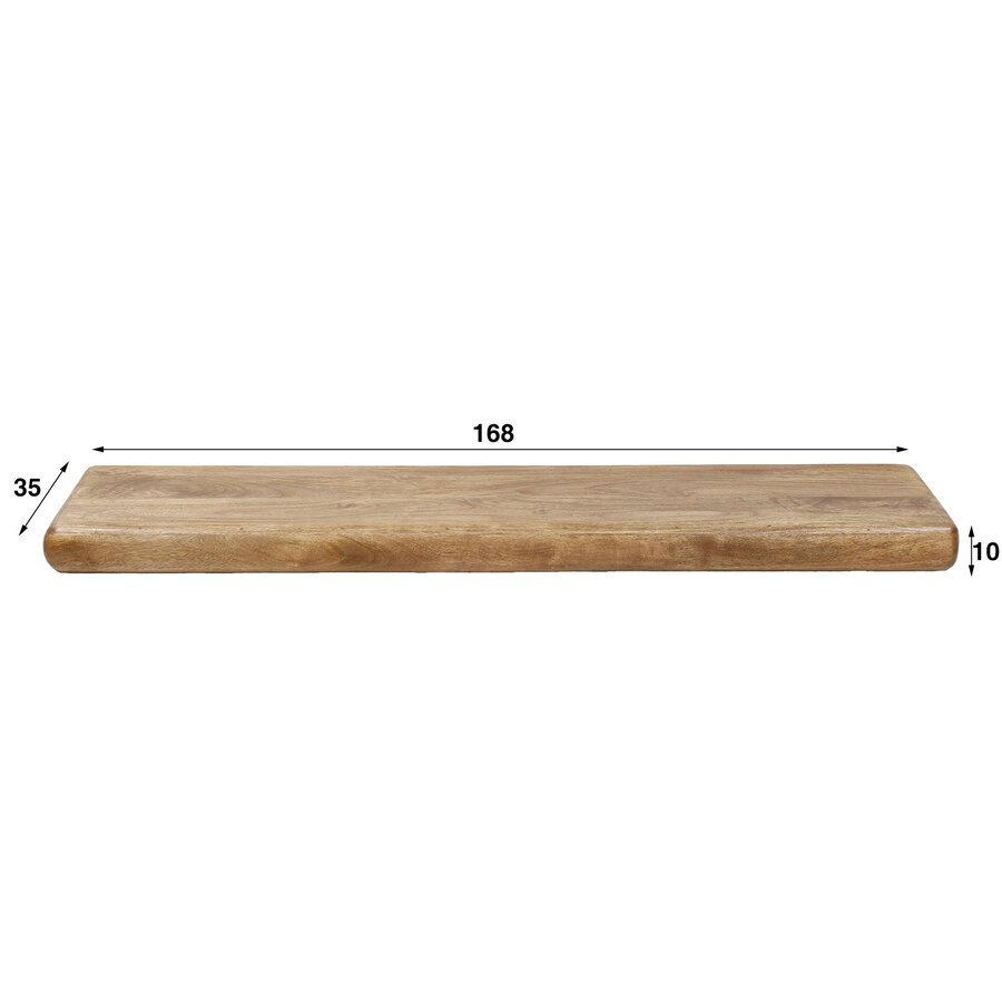 Sleek 168 cm Wandplank Massief Mango Sleek 168 cm Wandplank Massief Mango