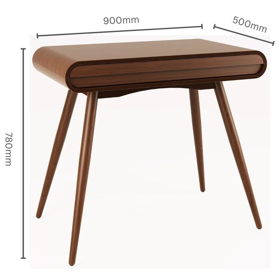 San Francisco Walnoot Bureautafel met Lade