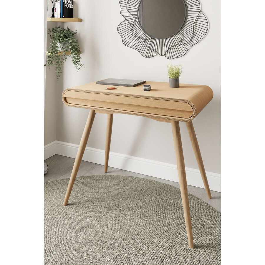 San Francisco Eiken Bureautafel met Lade San Francisco Eiken Bureautafel met Lade