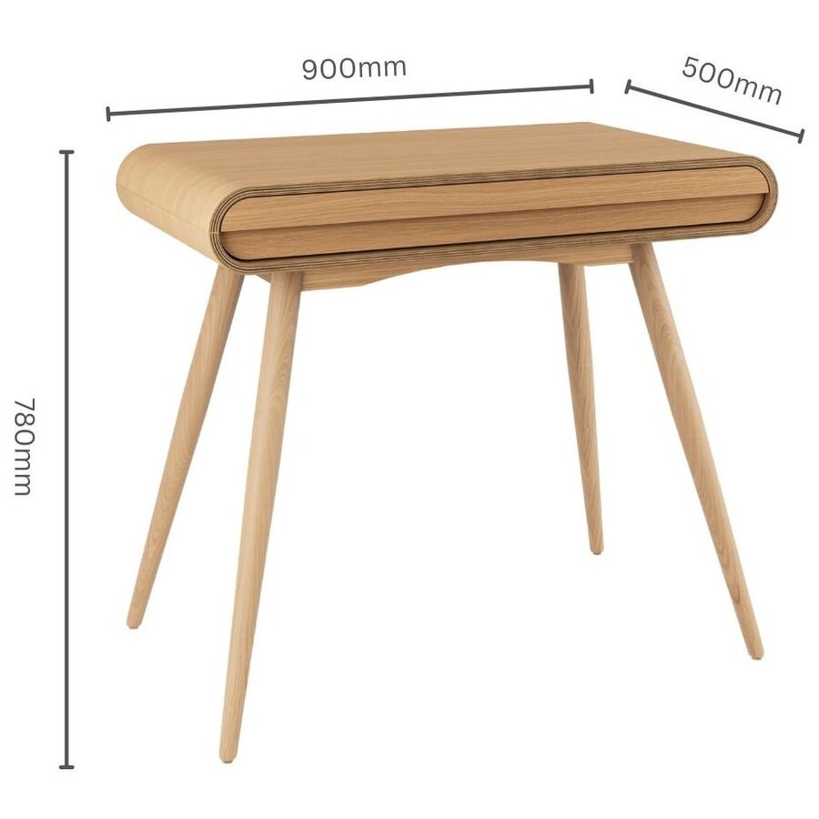 San Francisco Eiken Bureautafel met Lade San Francisco Eiken Bureautafel met Lade