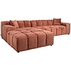 Cube 3-Zits Bank+Chaise Longue Links Blush Fusion