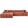 Cube 3-Zits Bank+Chaise Longue Links Blush Fusion