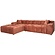 Cube 3-Zits Bank+Chaise Longue Links Blush Fusion