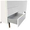 Plain Wit/Walnoot Dressoir 2-Deuren en 3-Lades