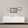 Plain Wit / Walnoot Dressoir 210 cm