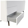 Plain Wit / Walnoot Dressoir 210 cm