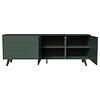 Plain Groen / Walnoot Dressoir 210 cm