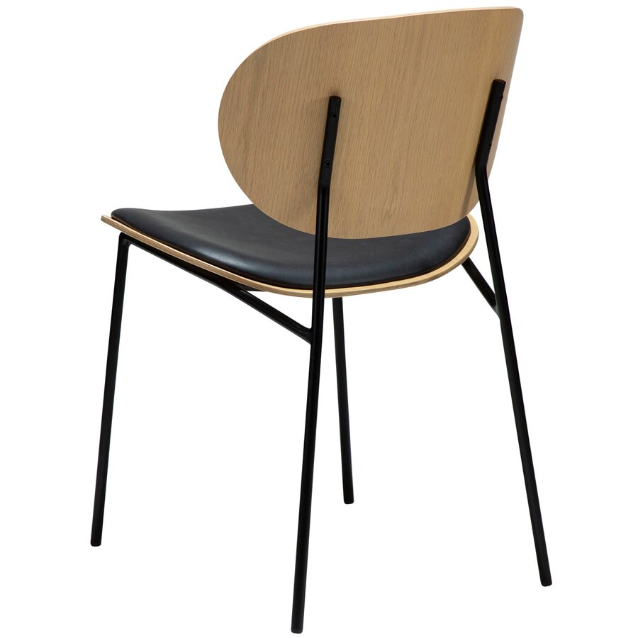 Clementina Zwart / Eiken Eetkamerstoel Clementina Zwart / Eiken Eetkamerstoel