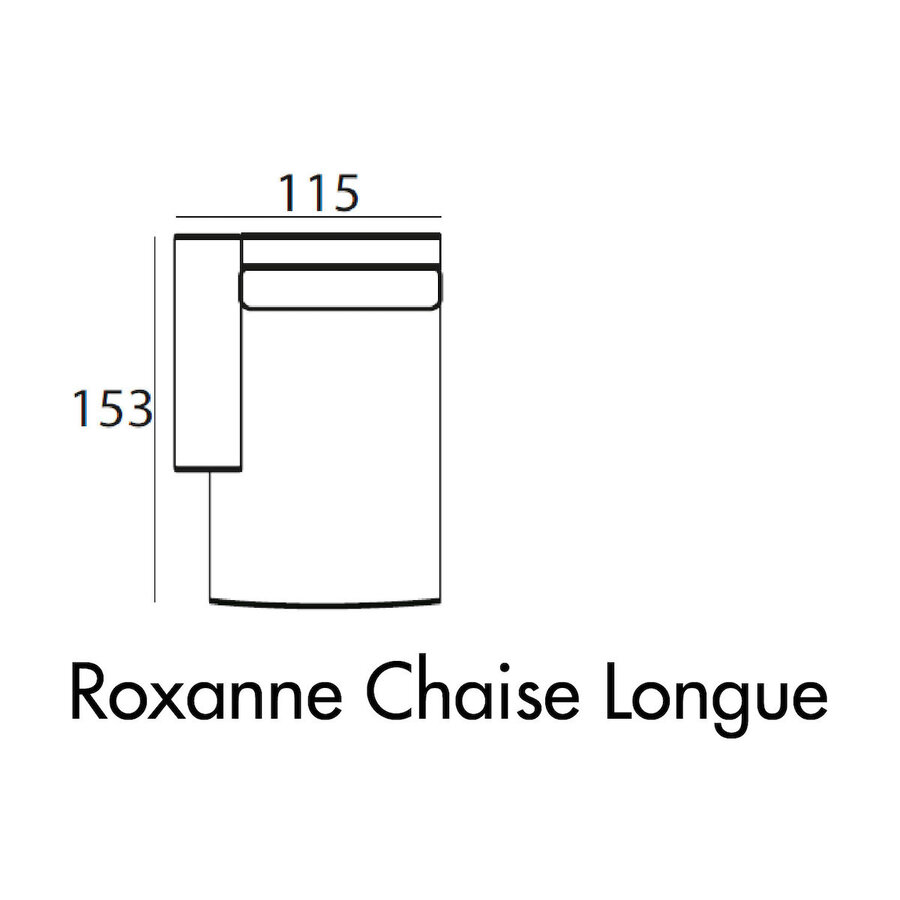 Roxanne 2,5-zits Bank + Chaise Longue 115 x 153 cm Links Roxanne 2,5-zits Bank + Chaise Longue 115 x 153 cm Links