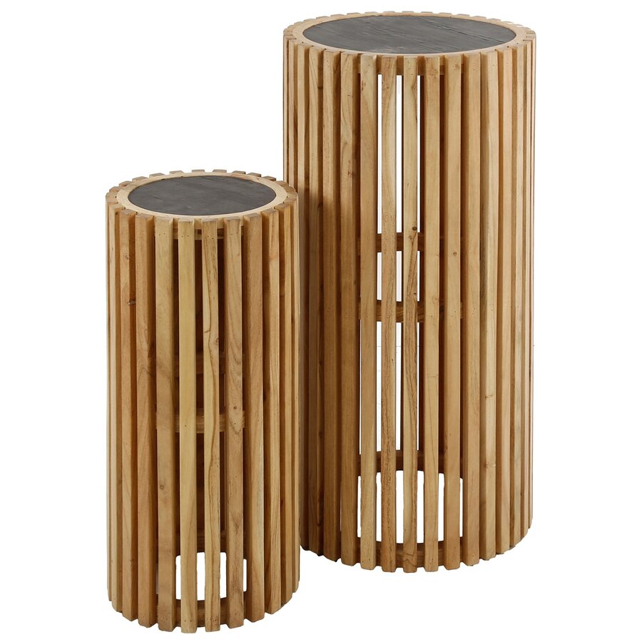 Linde Leisteen Plantenzuil Set Rond Linde Leisteen Plantenzuil Set Rond