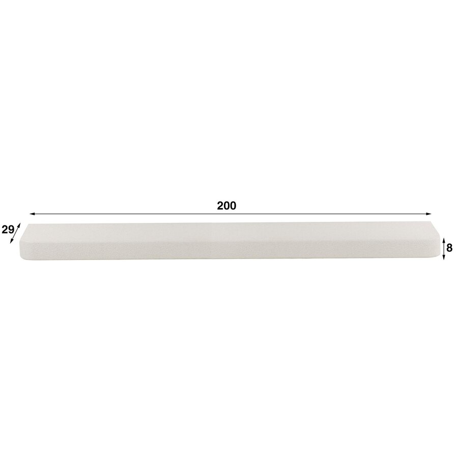 Stone 200 cm Wandplank Marmer Composiet Stone 200 cm Wandplank Marmer Composiet