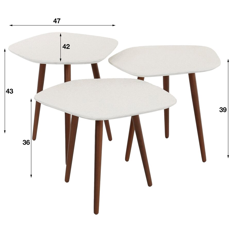Stone Salontafel Set Vijfhoekig Stone Salontafel Set Vijfhoekig