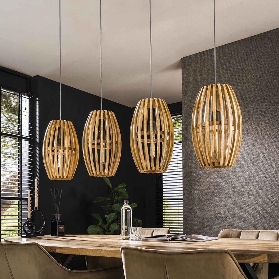 Orbit Hanglamp Mango Hout 4L Orbit Hanglamp Mango Hout 4L