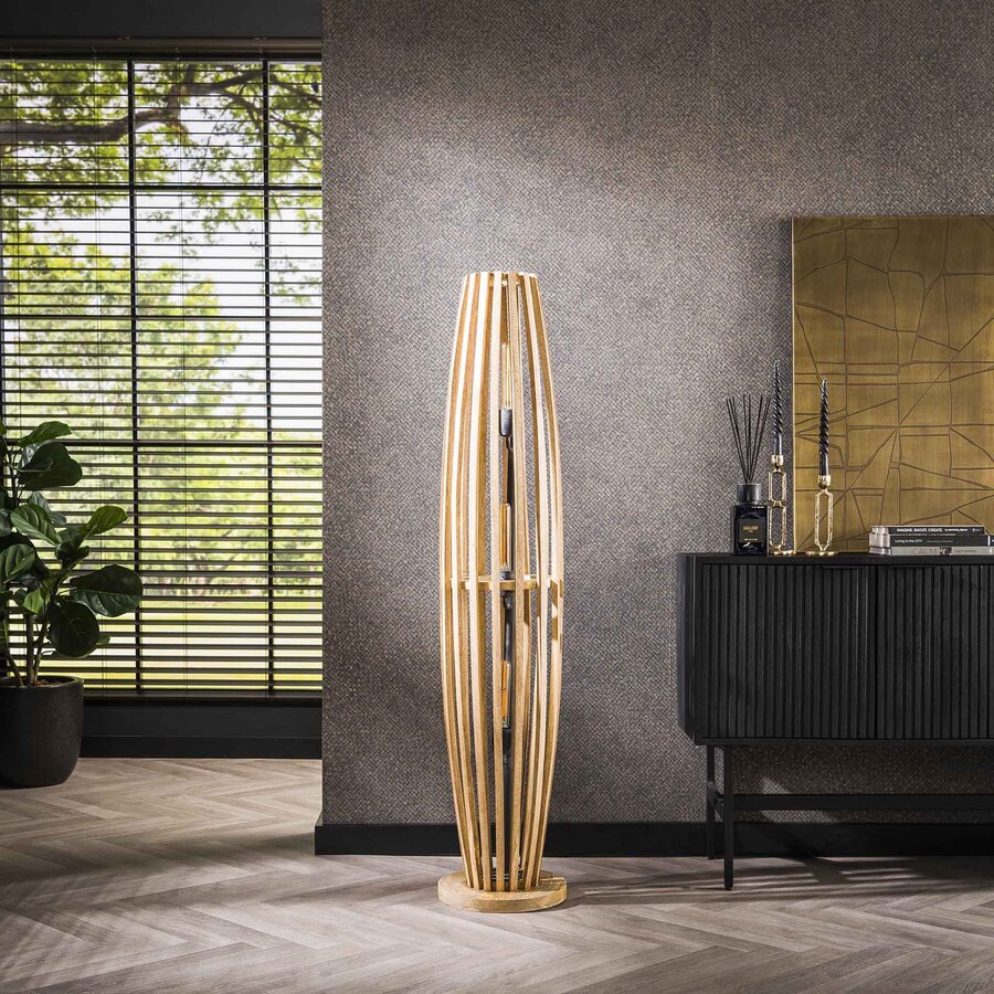 Orbit Vloerlamp Mango Hout 3L Orbit Vloerlamp Mango Hout 3L