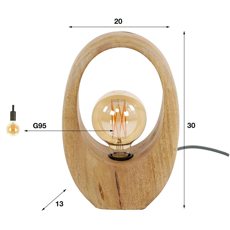 Arch Mango Hout Tafellamp Small Arch Mango Hout Tafellamp Small