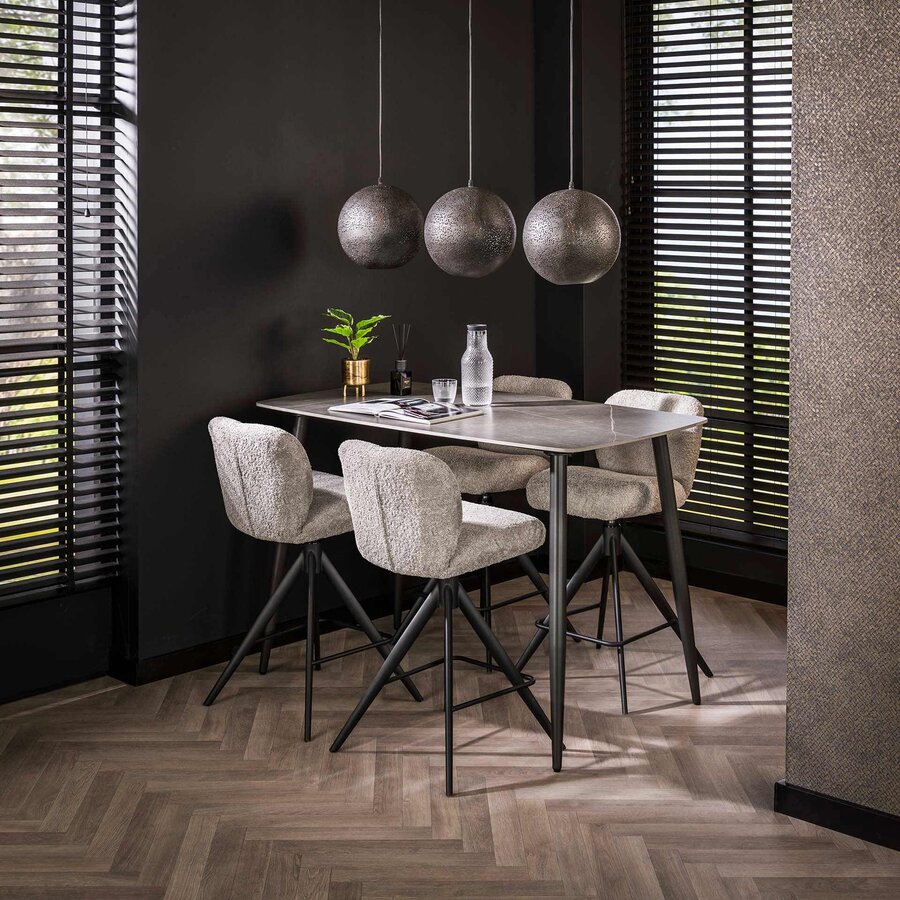 Kaiser 140 cm Keramiek Bartafel Naturel Grijs Kaiser 140 cm Keramiek Bartafel Naturel Grijs