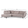 Orinco Beige 3-zits Hoekbank Links