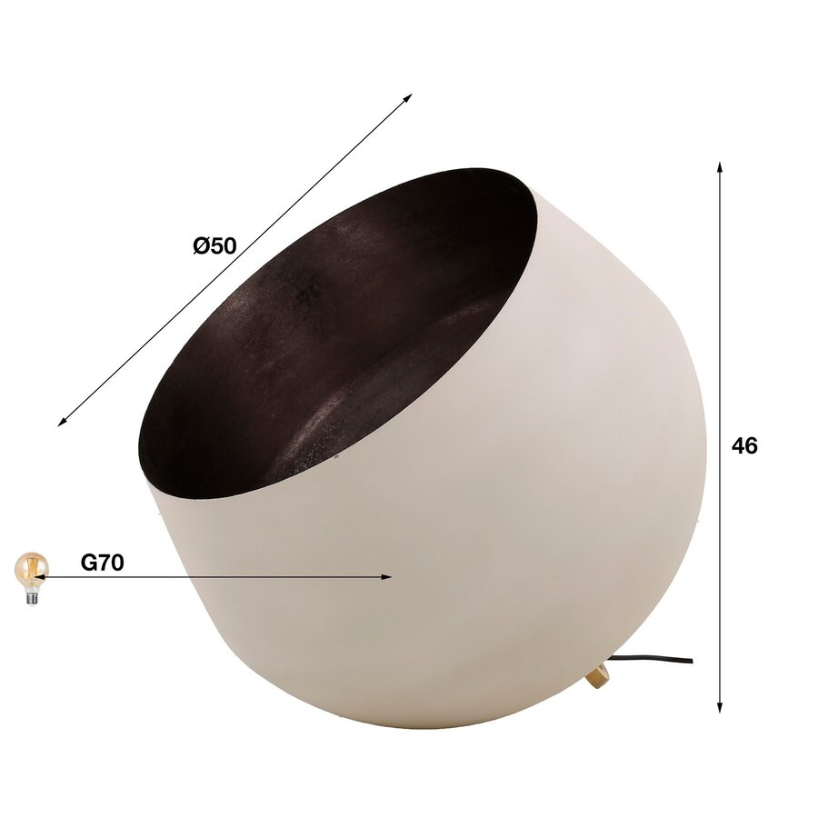 Basket Natural Grijs Ø50 cm Tafellamp Basket Natural Grijs Ø50 cm Tafellamp