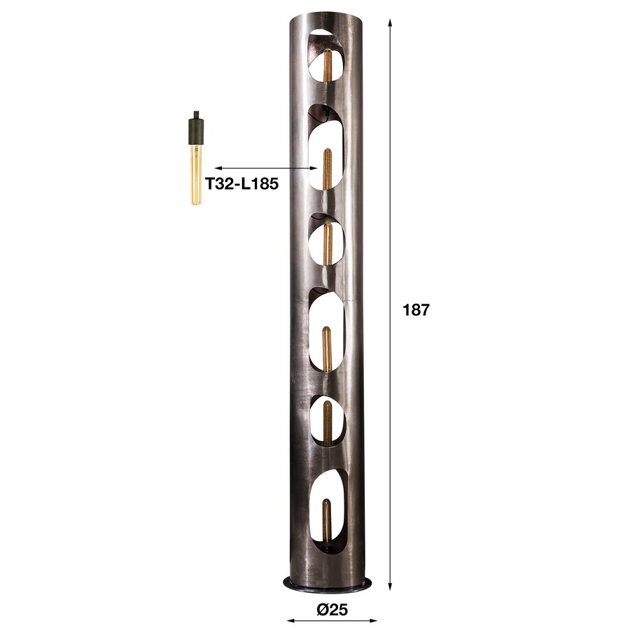 Kapsul Zwart 6L Vloerlamp Kapsul Zwart 6L Vloerlamp