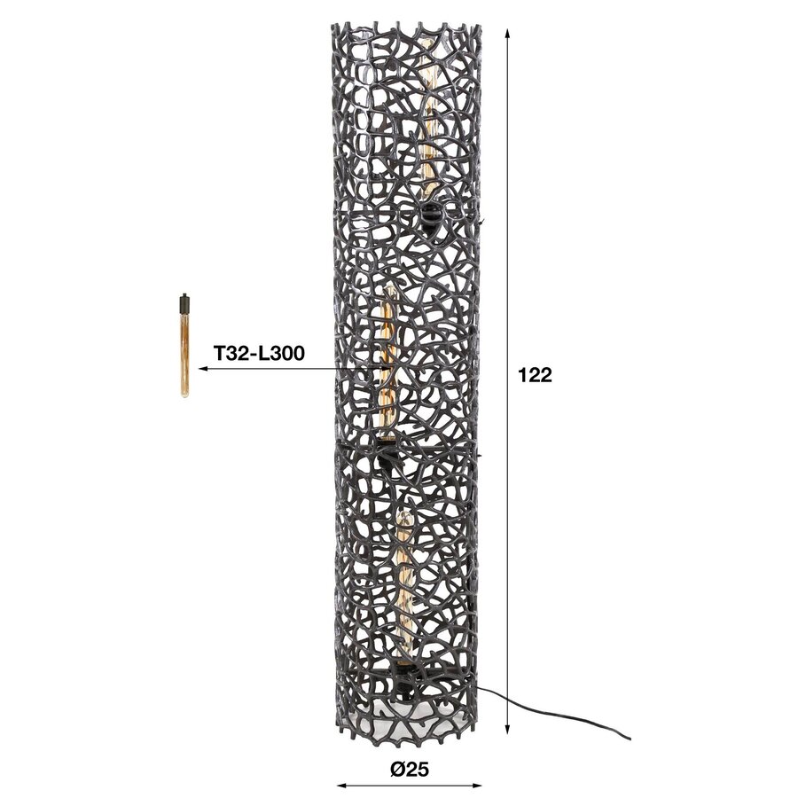 Weaver Zwart Vloerlamp X-Large Weaver Zwart Vloerlamp X-Large