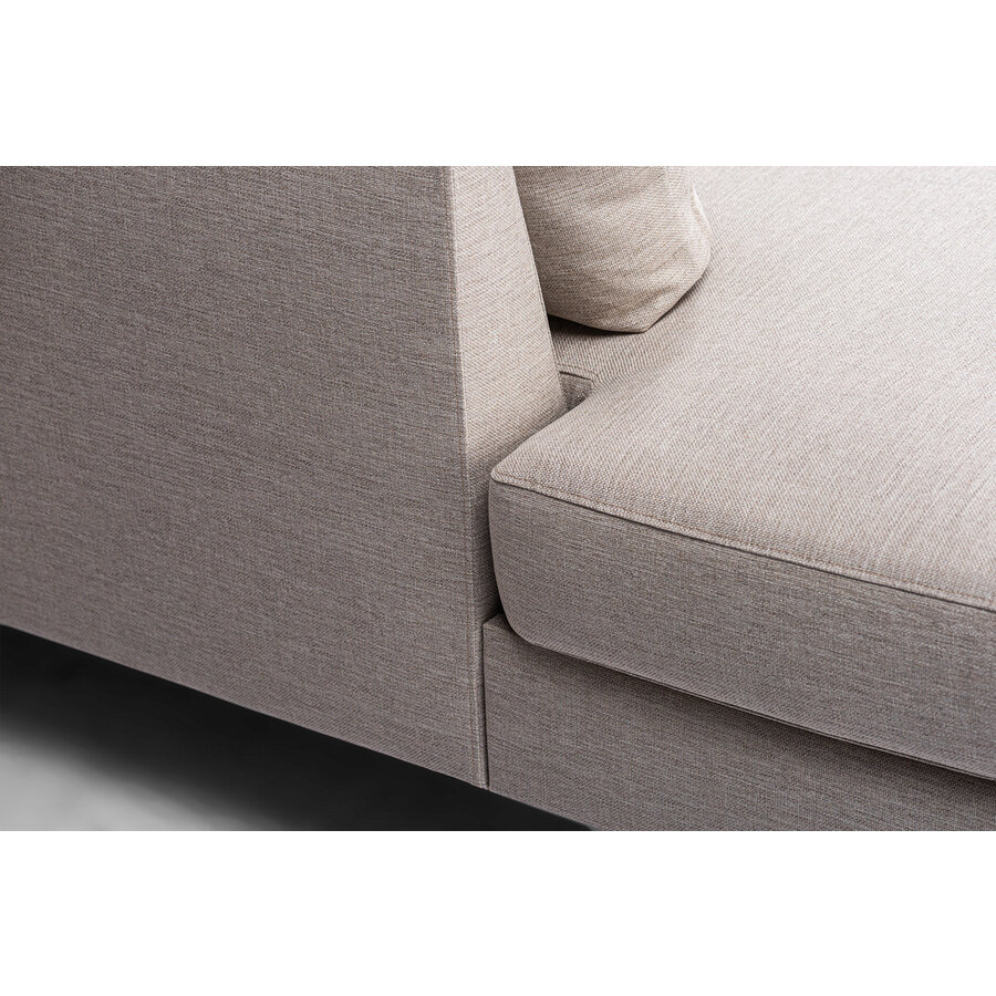 Inari Beige/Zwart 3-Zits U-bank Links Inari Beige/Zwart 3-Zits U-bank Links