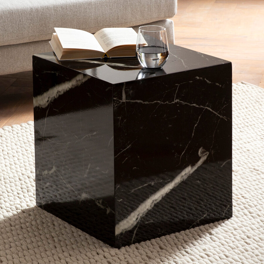 Monobloc HG Zwart Salontafel Marmerlook