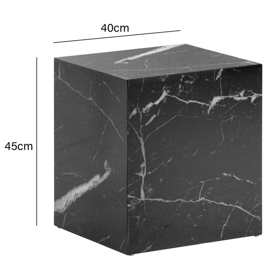 Monobloc HG Zwart Salontafel Marmerlook