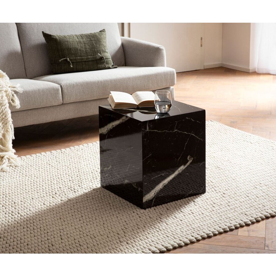 Monobloc HG Zwart Salontafel Marmerlook