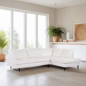 Lions Design Abriamo Compact Naturel 3-Zits Hoekbank Rechts