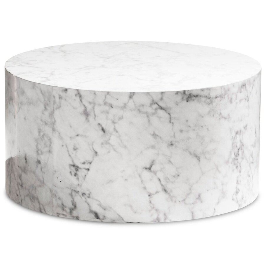 Monobloc HG Wit Salontafel Marmerlook Rond