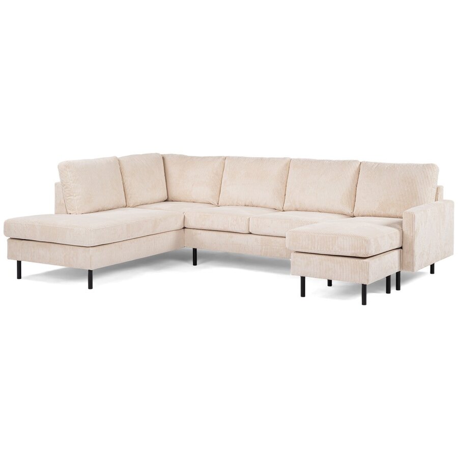 Majestic Beige 3-zits U-Bank Links Majestic Beige 3-zits U-Bank Links