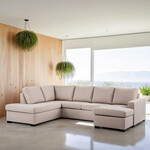 Lions Design Inari Beige 3-Zits U-Bank Links Lions Design Inari Beige 3-Zits U-Bank Links