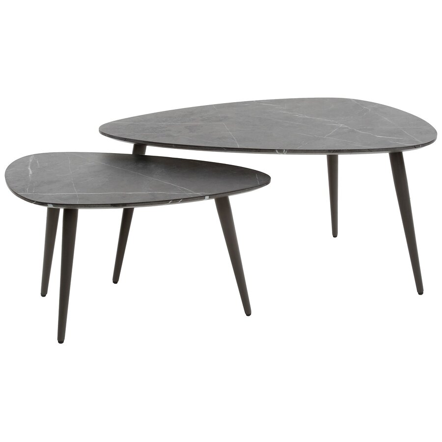 Hermes Organisch Salontafel Set Peervorm Hermes Organisch Salontafel Set Peervorm