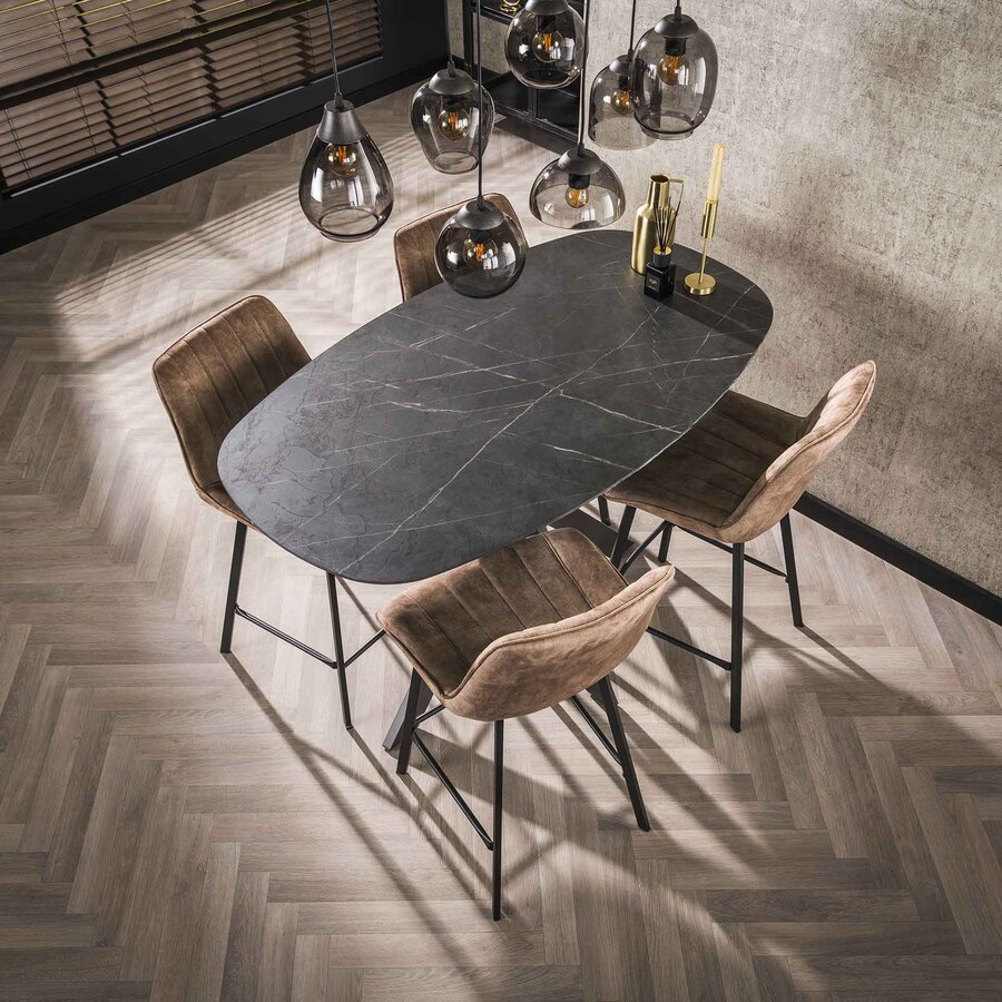 Hermes Deens Ovaal Bartafel 140 cm Kruisframe Hermes Deens Ovaal Bartafel 140 cm Kruisframe