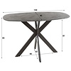 Hermes Deens Ovaal Bartafel 140 cm Kruisframe