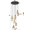 V-Shape Amber Hanglamp 9L Getrapt