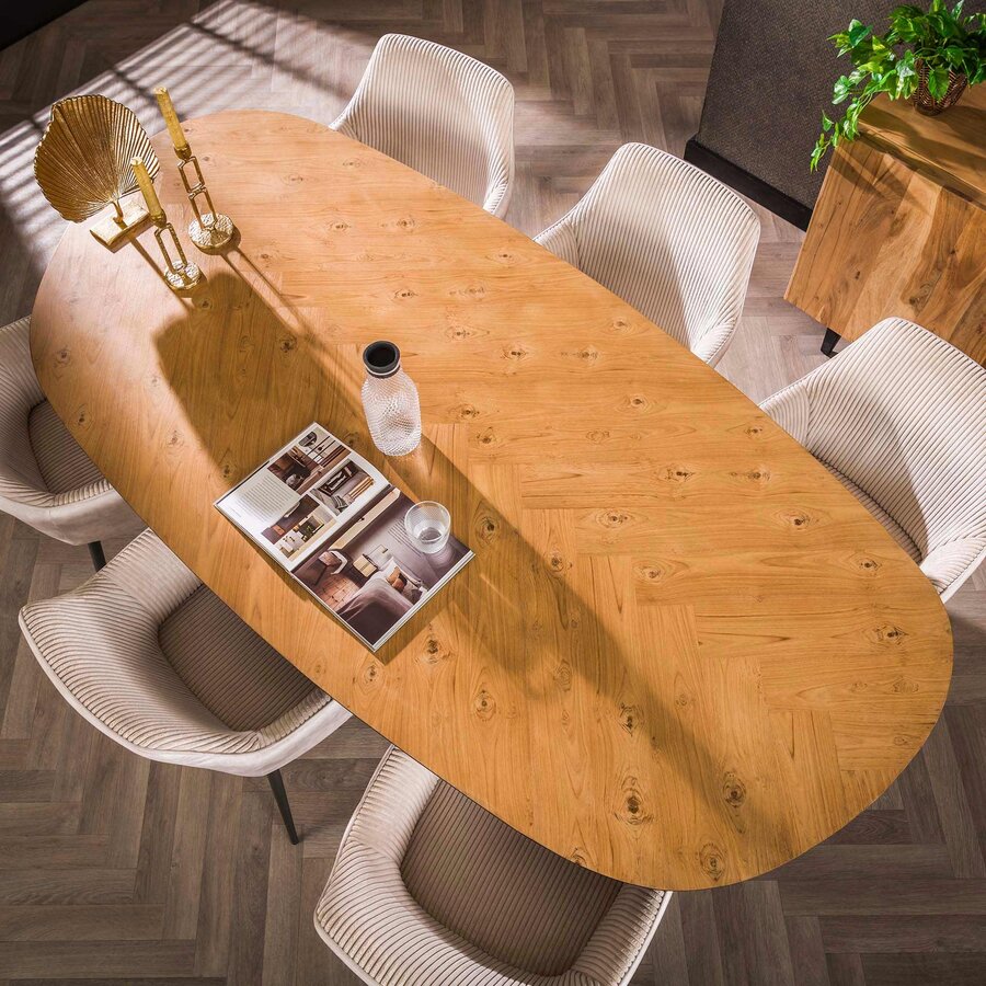 Amazon Organisch Eettafel Teak 215 cm Amazon Organisch Eettafel Teak 215 cm