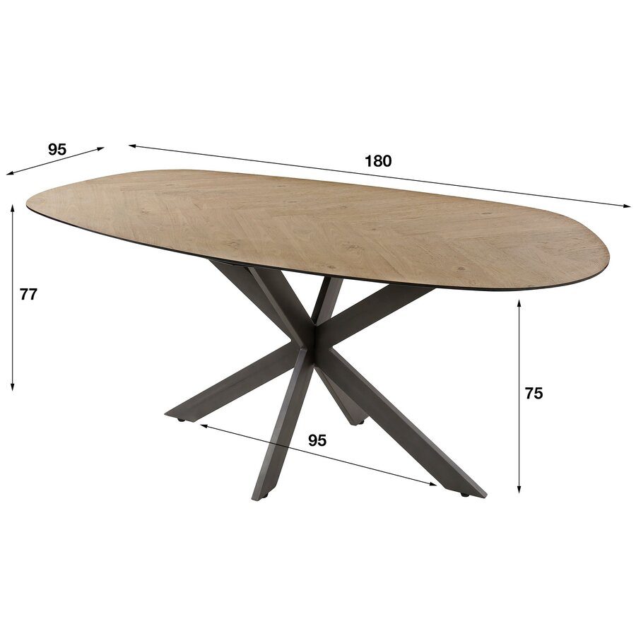 Amazon Organisch Eettafel Teak 180 cm Amazon Organisch Eettafel Teak 180 cm