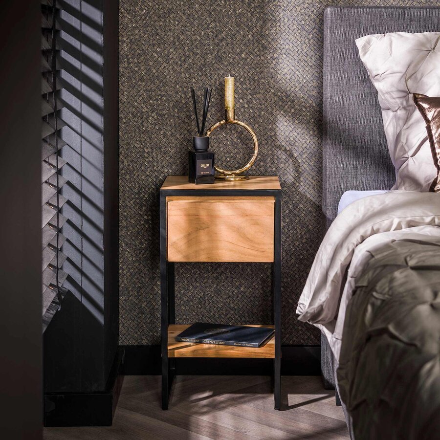 Straight XS Nachtkastje met Lade en Plankje Straight XS Nachtkastje met Lade en Plankje