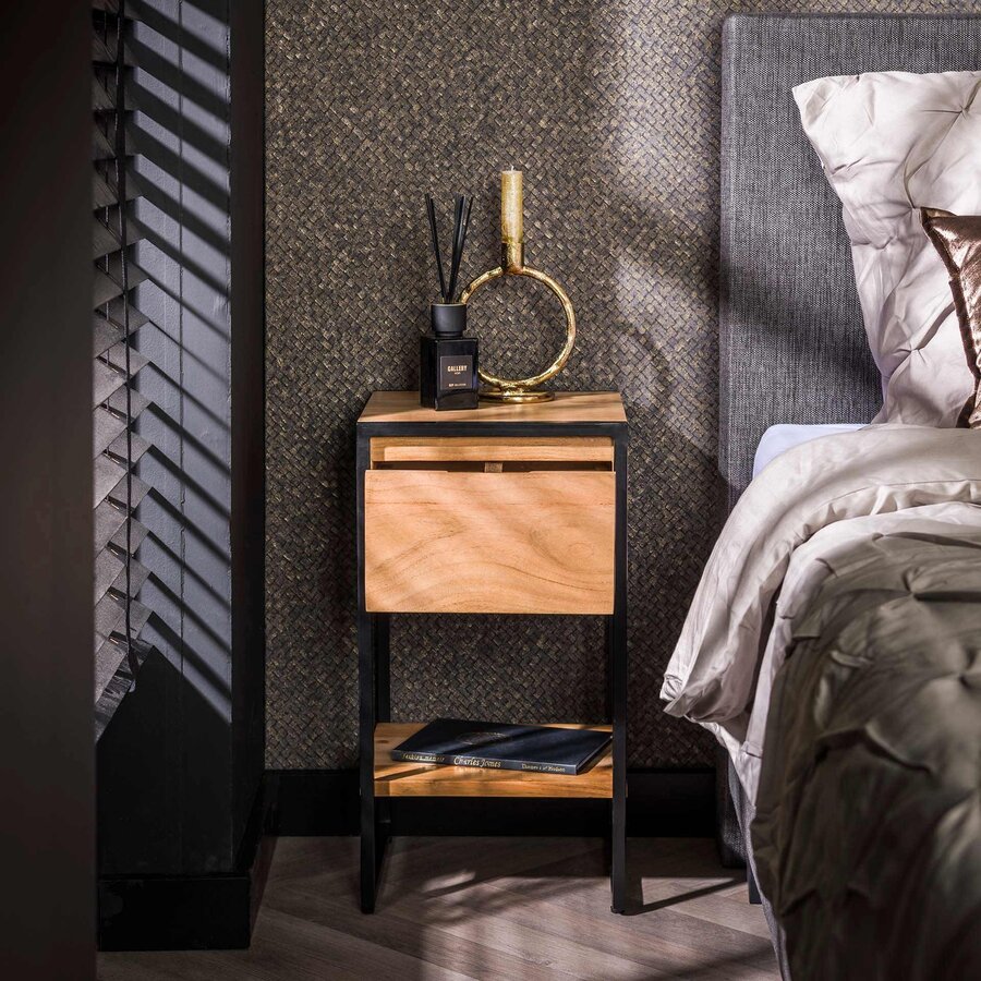 Straight XS Nachtkastje met Lade en Plankje Straight XS Nachtkastje met Lade en Plankje