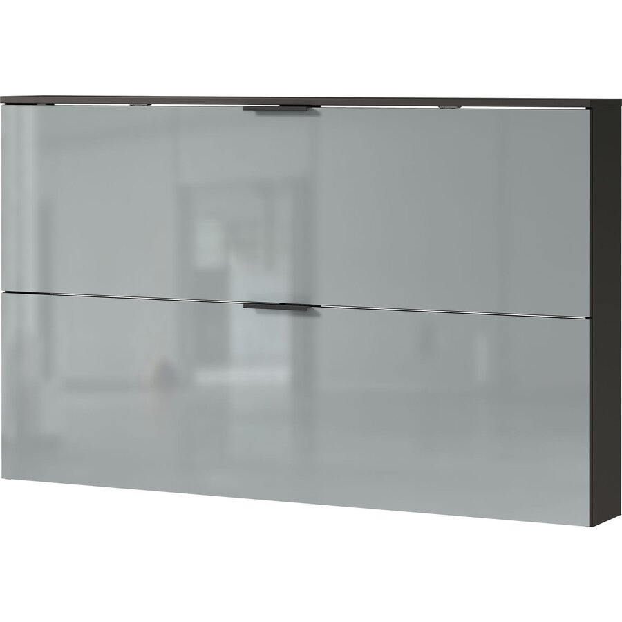 Valega Schoenenkast 2 Kleppen Grafiet/Zilvergrijs Valega Schoenenkast 2 Kleppen Grafiet/Zilvergrijs