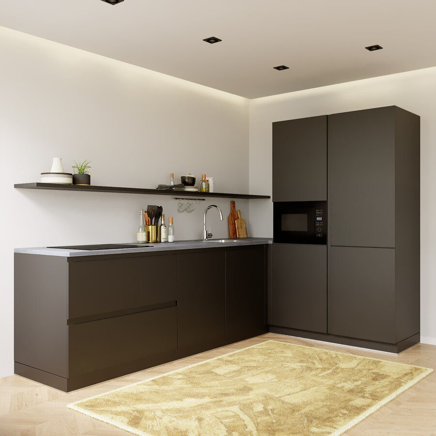 Feel Basilicum L - Keuken Zwart Feel Basilicum L - Keuken Zwart