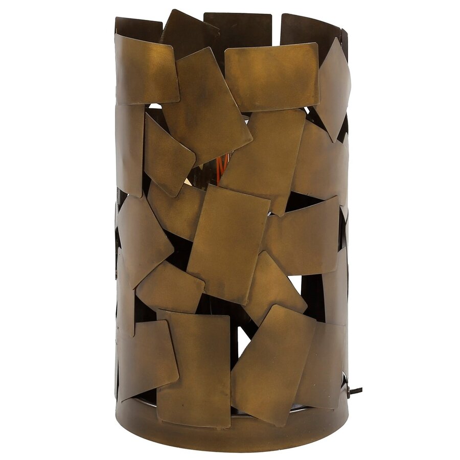 Patch Cylinder Tafellamp Brons