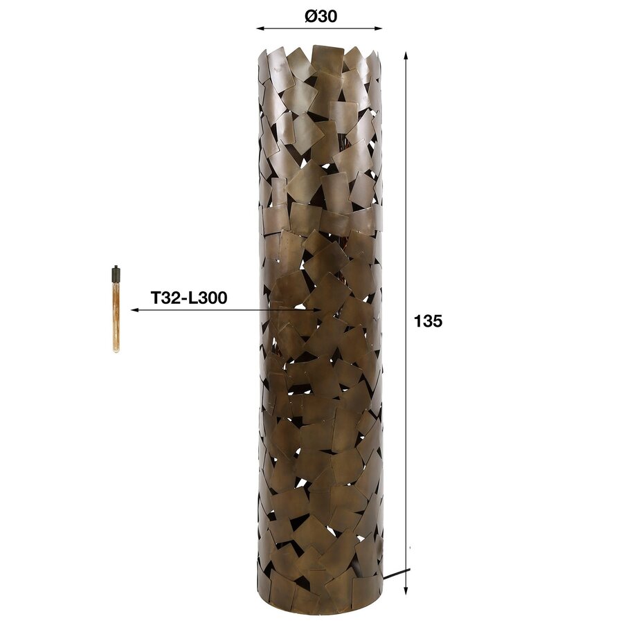 Patch Cylinder Vloerlamp Brons Patch Cylinder Vloerlamp Brons