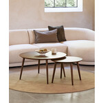 Hygge Interiors Adda Gerookt Eiken Salontafel Set Rond