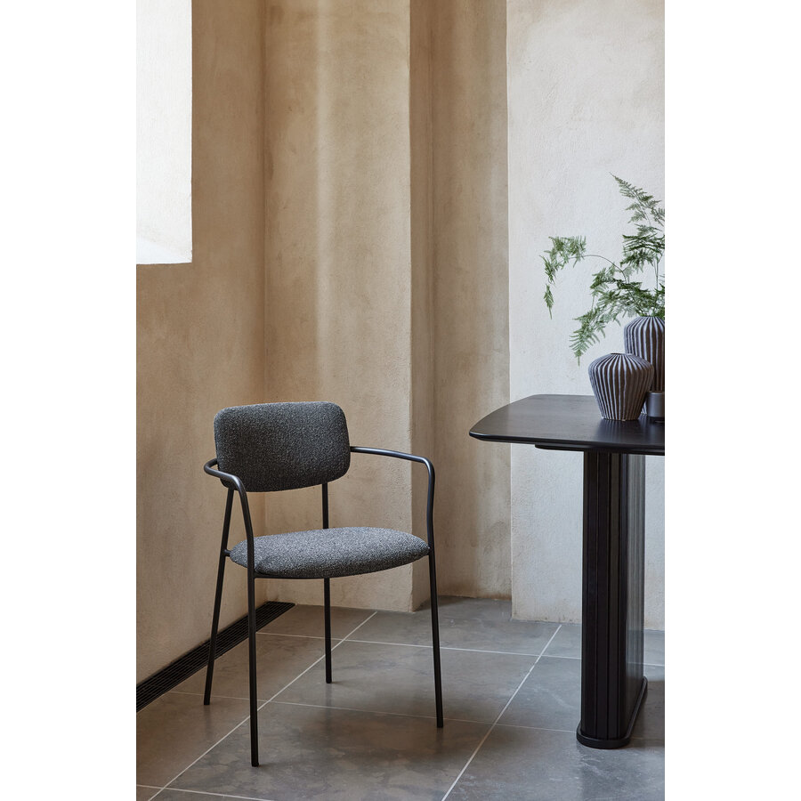 Zama Melange Donkergrijs Eetkamerstoel Zama Melange Donkergrijs Eetkamerstoel