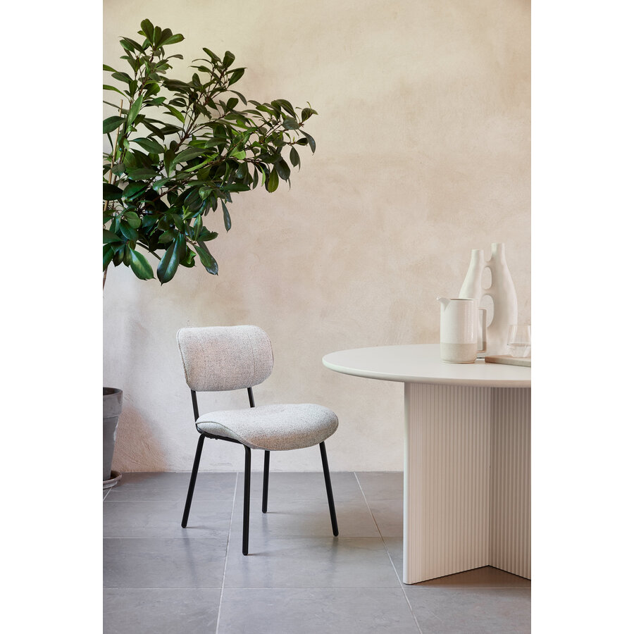 Buffalo Gebroken Wit Bouclé Eetkamerstoel Buffalo Gebroken Wit Bouclé Eetkamerstoel