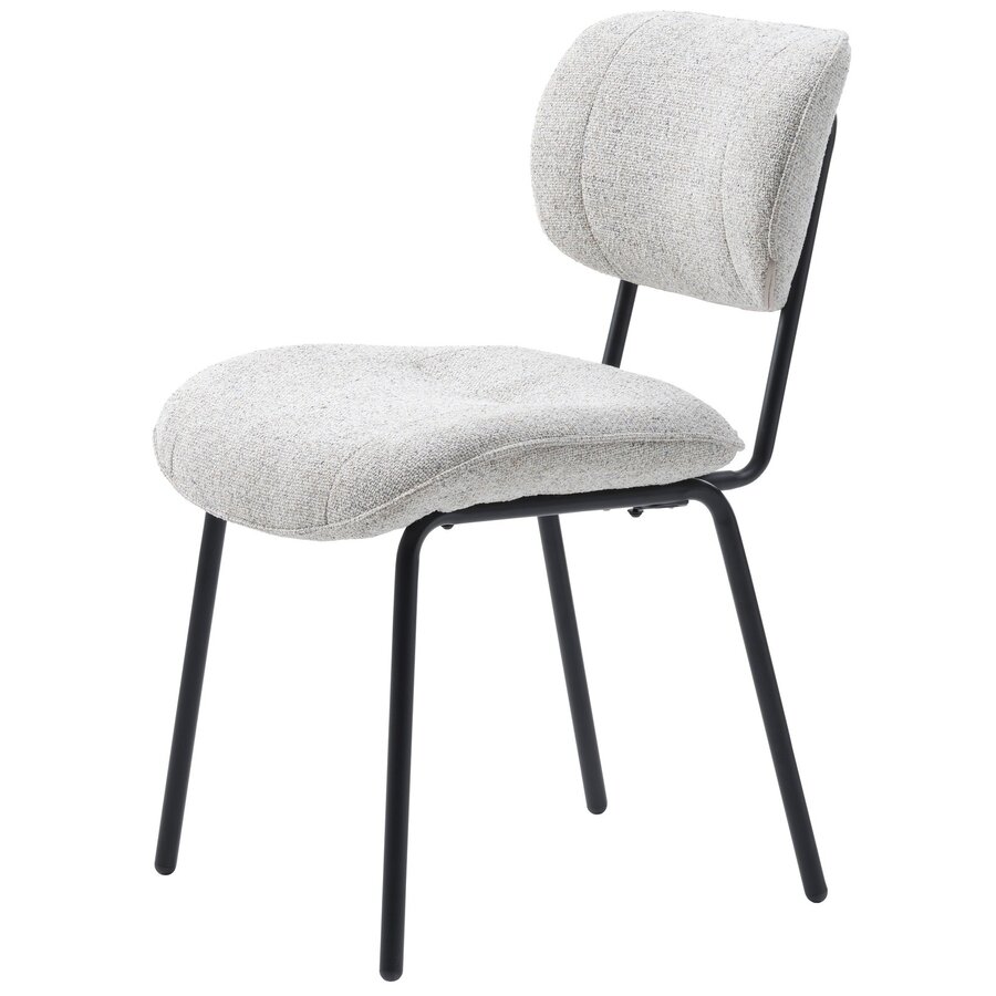 Buffalo Gebroken Wit Bouclé Eetkamerstoel Buffalo Gebroken Wit Bouclé Eetkamerstoel