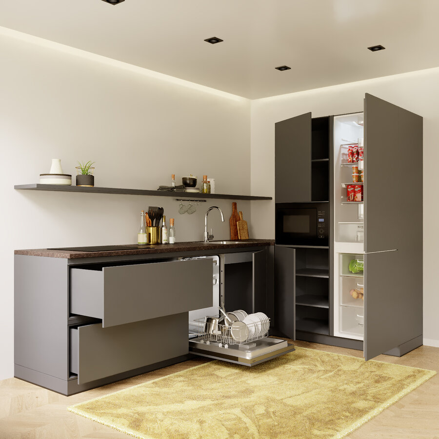 Feel Basilicum L - Keuken Grafiet Feel Basilicum L - Keuken Grafiet