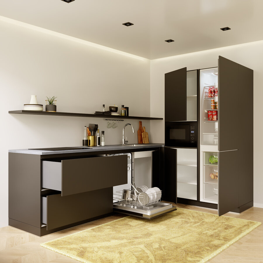 Feel Basilicum L - Keuken Zwart Feel Basilicum L - Keuken Zwart